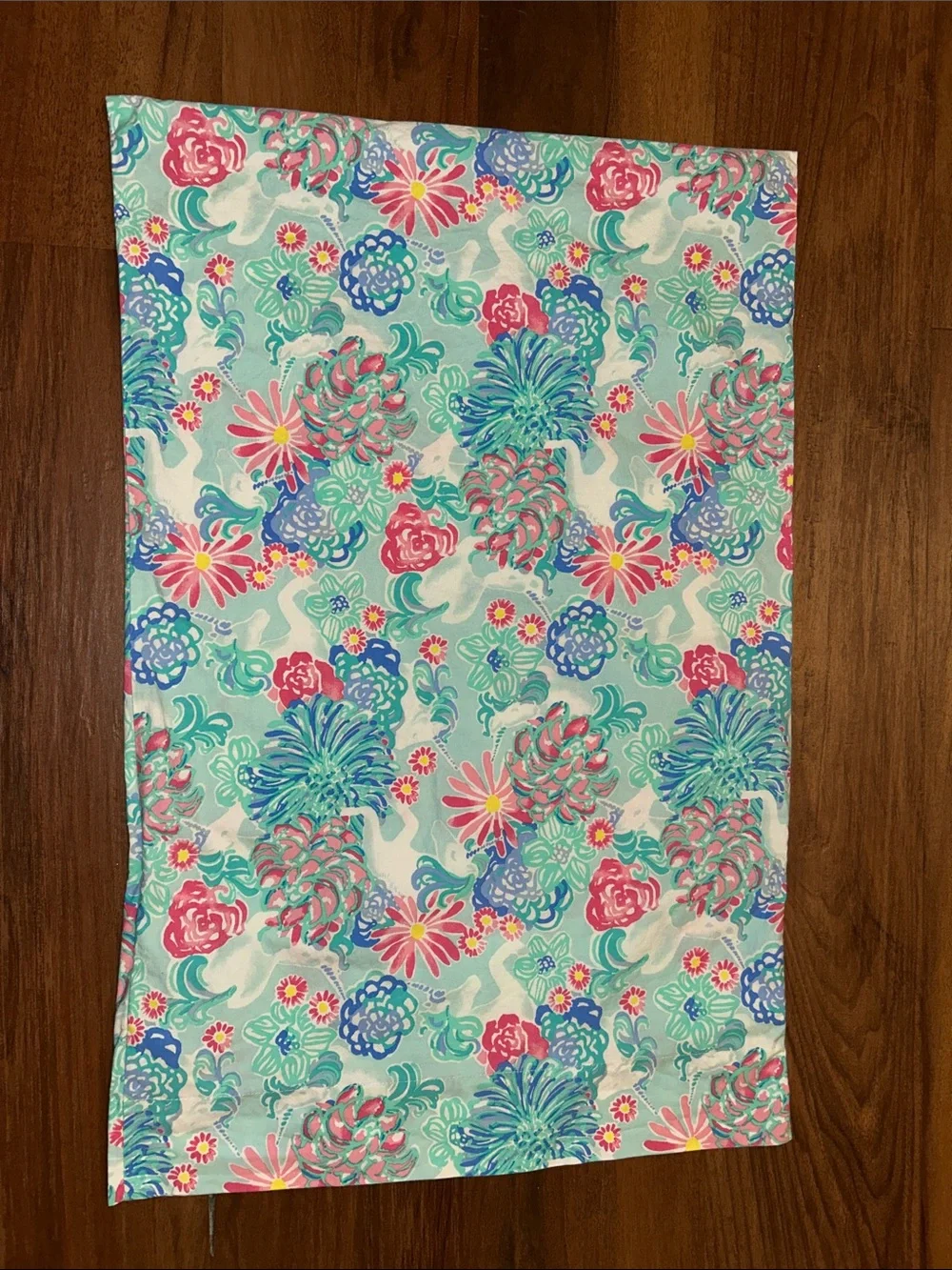 Lilly Pulitzer X Pottery Barn Kids Unicorns in Bloom Floral Standard Pillowcase